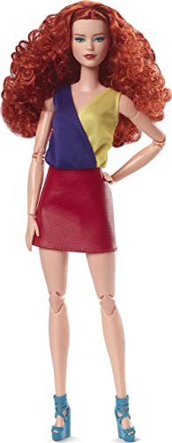 Barbie Looks - Puppe mit roten Locken, Colorblock-Outfit mit Minirock, bewegliche Körperform, für Styling, Posieren und Fotografieren, für Kinder ab 3 Jahren, HJW80 Barbie Looks - Puppe mit roten Locken, Colorblock-Outfit mit Minirock, bewegliche Körperform, für Styling, Posieren und Fotografieren, für Kinder ab 3 Jahren, HJW80 von Barbie