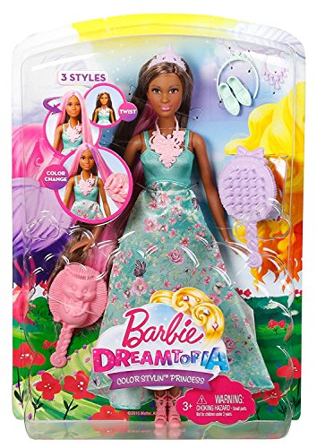 Barbie Mattel DWH43 - Dreamtopia Farbfrisuren Prinzessin Puppe, brünette von Barbie