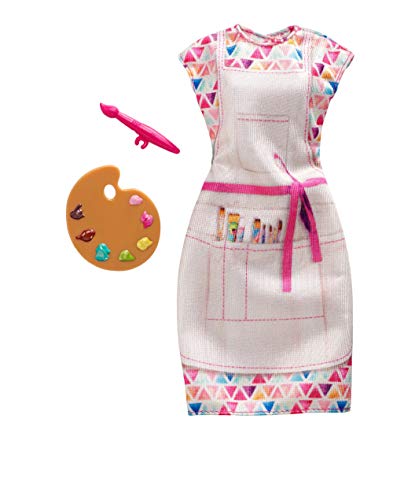 Barbie Mattel F Kleid Karriere PITTRICE Kleid Beige Mehrfarbig von Barbie