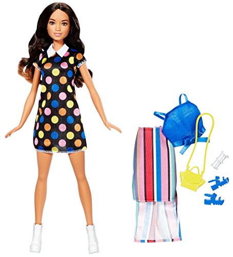Barbie Mattel FFF60 Fashionistas Puppe Brünett mit 2 Outfits von Barbie