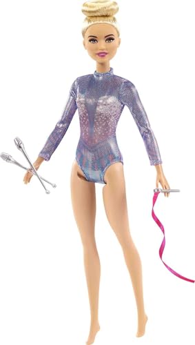 Barbie-Puppe, You Can Be Anything Serie, Rhythmische Sportgymnastik blonden Haaren, Zubehör, inkl Puppe, Geschenk für Kinder, Spielzeug ab 3 Jahre,GTN65 von Barbie