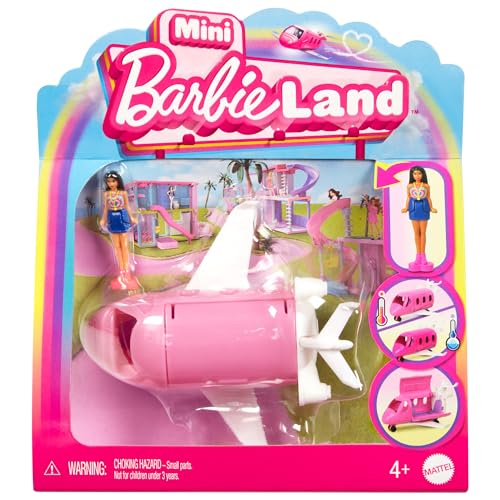 Barbie Mini BarbieLand Puppen- und Spielzeugfahrzeug-Sets, 1,5-Zoll-Puppe und ikonisches Spielzeugfahrzeug mit Farbwechsel-Überraschung, HYF40 Barbie Mini BarbieLand Puppen- und Spielzeugfahrzeug-Sets, 1,5-Zoll-Puppe und ikonisches Spielzeugfahrzeug mit Farbwechsel-Überraschung, HYF40 von Barbie