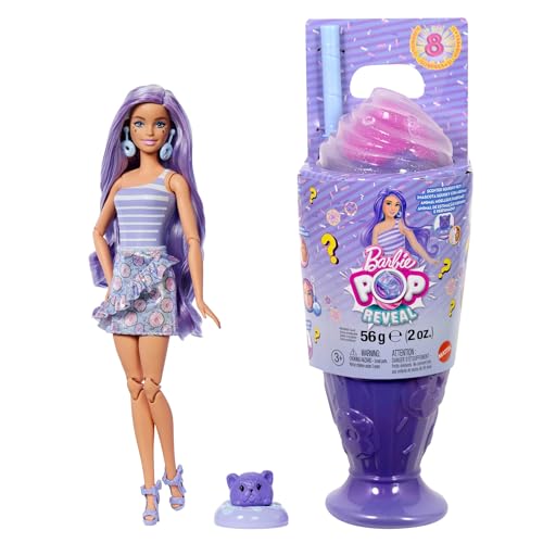 Barbie Pop Reveal Serie Set aus Modepuppe und Zubehör, Treat-Serie, Donut Dreams Design mit Haustier, 8 Überraschungen inklusive Farbwechsel, JFY60 Barbie Pop Reveal Serie Set aus Modepuppe und Zubehör, Treat-Serie, Donut Dreams Design mit Haustier, 8 Überraschungen inklusive Farbwechsel, JFY60 von Barbie