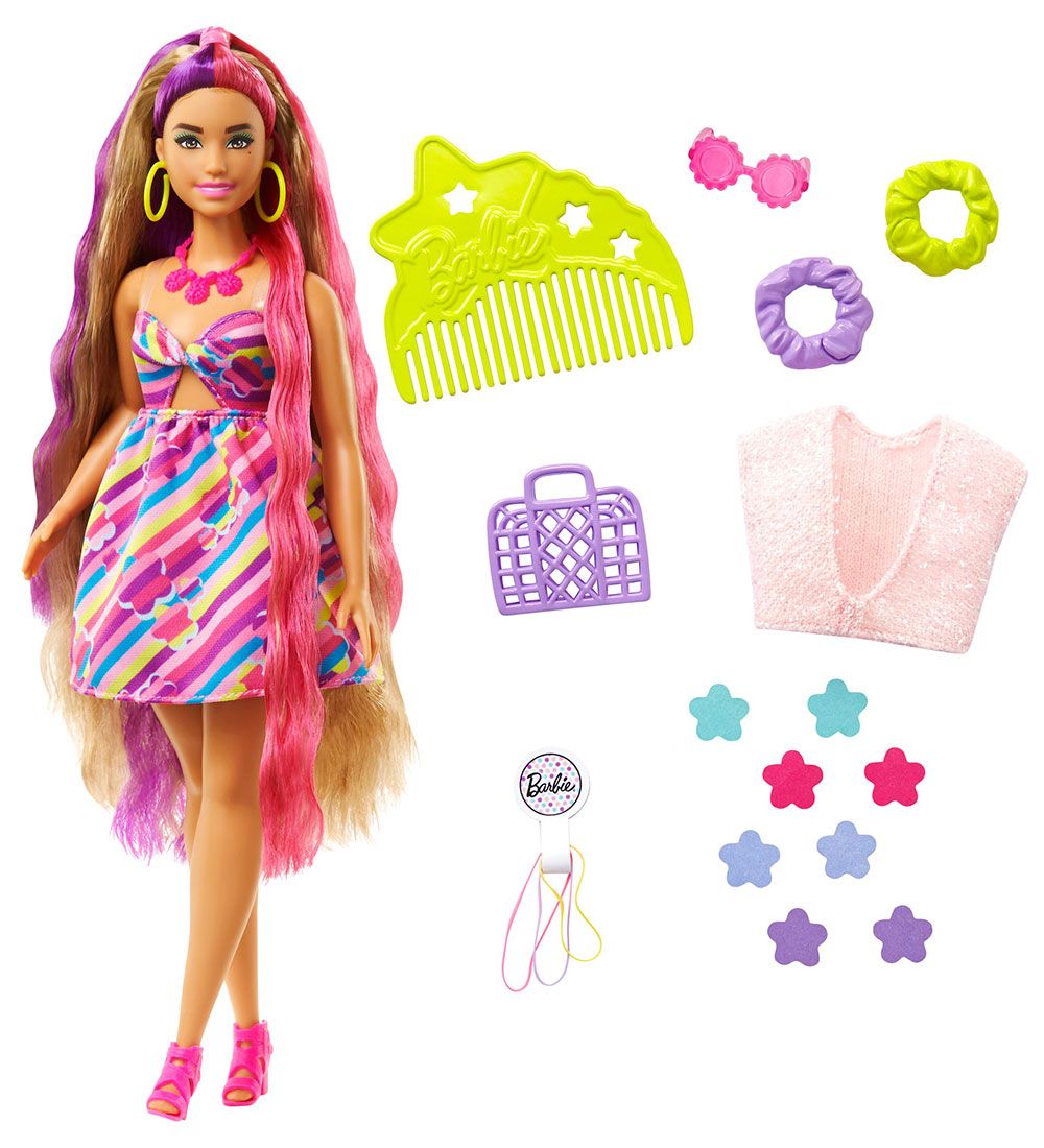 Barbie Puppe - Vollständig behaart - Blumen - Barbie - One Size - Puppen Barbie Puppe - Vollständig behaart - Blumen - Barbie - One Size - Puppen von Barbie