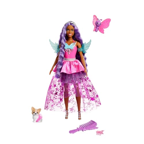 Barbie-Puppe mit 2 fantastischen Tieren und Kleid, Barbie-Puppe Brooklyn“ aus Barbie A Touch of Magic Ein Verborgener Zauber“, ca. 17,8 cm lange Haare, JCW49 Barbie-Puppe mit 2 fantastischen Tieren und Kleid, Barbie-Puppe Brooklyn“ aus Barbie A Touch of Magic Ein Verborgener Zauber“, ca. 17,8 cm lange Haare, JCW49 von Barbie