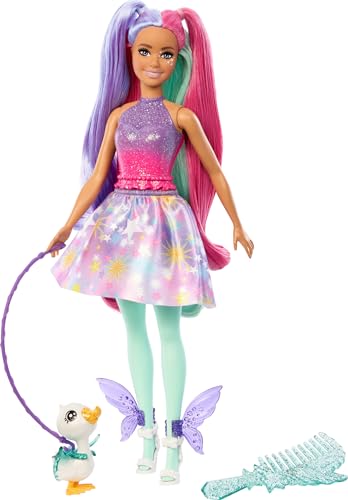 Barbie-Puppe mit märchenhaftem Outfit und Tierfreund, inspiriert Verborgener Zauber“, The Glyph, Fantasiehaar und Kamm, HLC35 Barbie-Puppe mit märchenhaftem Outfit und Tierfreund, inspiriert Verborgener Zauber“, The Glyph, Fantasiehaar und Kamm, HLC35 von Barbie