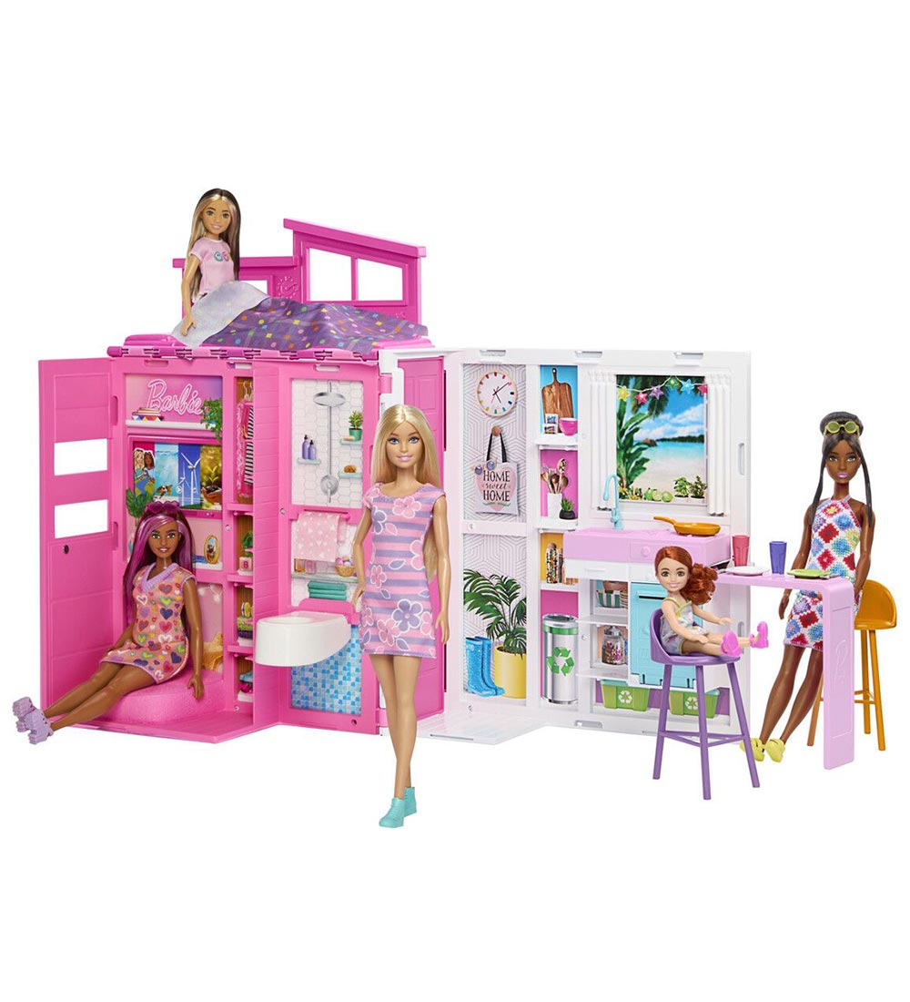 Barbie Puppenhaus m. Barbie Puppe - Fluchthaus - Barbie - One Size - Puppenhauser Barbie Puppenhaus m. Barbie Puppe - Fluchthaus - Barbie - One Size - Puppenhauser von Barbie