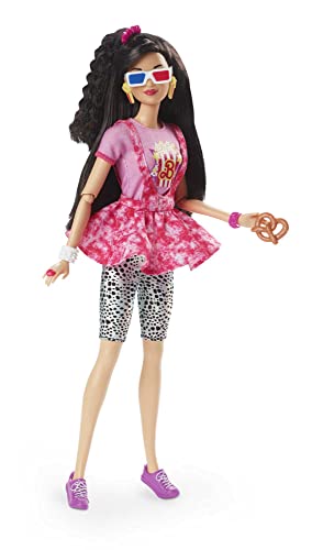 Barbie-Motorroller, gelbes und rosa Moped mit Barbie-Zubehör, Helm, Korb  und Hündchen, bewegliche Räder, ohne Barbie-Puppe, Geschenk für Kinder,  Spielzeug ab 3 Jahre,FRP56: : Spielzeug