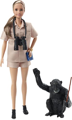 Barbie Signature Kollektion Inspirierende Frauen Dr. Jane Goodall – Spielpuppe zum Sammeln (Mattel HCB83) von Barbie