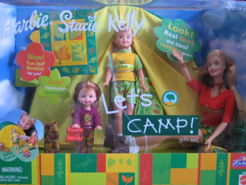 Barbie Stacie & Kelly LET'S CAMP Gift Set - "R"U Exclusive Special Edition w 3 Dolls, Tent, Camping Gear & More (2001) von Barbie