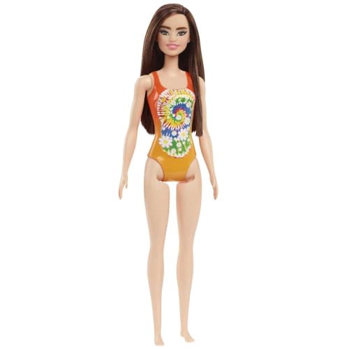 Barbie - Strand: Orange Kostüm und schwarze Haare von Barbie