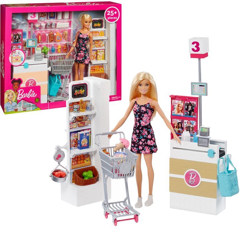 Barbie Supermarkt Mit Puppe von Barbie