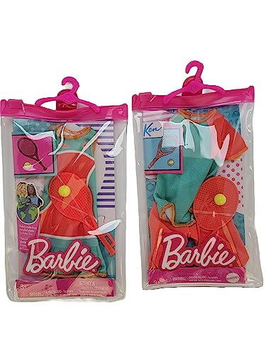 Barbie and Ken Passende Tennis-Outfits und Schläger (2 Stück) von Barbie
