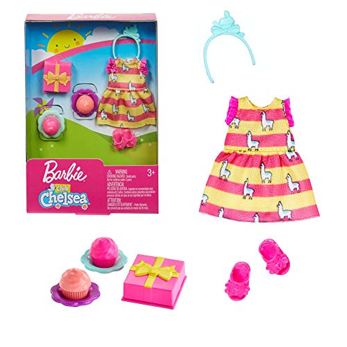 Barbie. GHV61 - Chelsea Mode, Kleid, Kleidung Set Geburtstag, Schuhe, Geschenk, Cupcakesfür Chelsea von Barbie