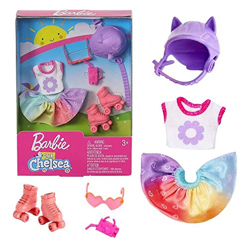 Barbie. GHV95 - Chelsea Mode, Kleid, Kleidung Set Rollerskates, Rock, Shirt, Skates, Helm, Chelsea Barbie. GHV95 - Chelsea Mode, Kleid, Kleidung Set Rollerskates, Rock, Shirt, Skates, Helm, Chelsea von Barbie
