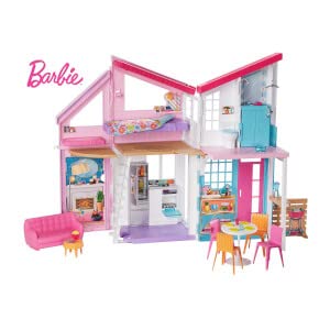 Barbies wunderschönes Malibu Haus - rosa Box - 6 Zimmer Barbies wunderschönes Malibu Haus - rosa Box - 6 Zimmer von Barbie
