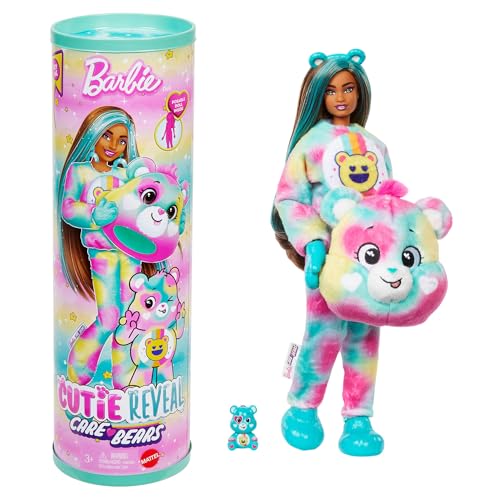 Barbie Cutie Reveal Puppe mit Accessoires, Glücksbärchis-Serie 2, Good-Vibes-Bärchi mit 10 Überraschungen, einschließlich Farbwechsel und Mini-Bärchi, JFV62 Barbie Cutie Reveal Puppe mit Accessoires, Glücksbärchis-Serie 2, Good-Vibes-Bärchi mit 10 Überraschungen, einschließlich Farbwechsel und Mini-Bärchi, JFV62 von Barbie