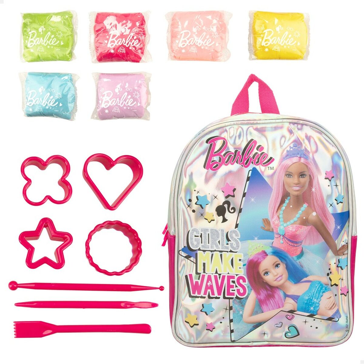 Kreatives Knetspiel Barbie Fashion Rucksack 14 Teile 600 g Kreatives Knetspiel Barbie Fashion Rucksack 14 Teile 600 g von Barbie