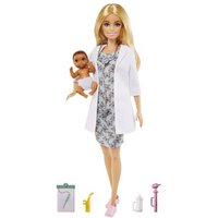 MATTEL GVK03 Barbie Kinderärztin-Spielset mit blonder Puppe von Barbie