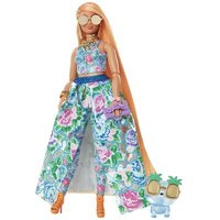 MATTEL HHN14 Barbie Extra Fancy Puppe im blauen Kleid mit Blumenmuster MATTEL HHN14 Barbie Extra Fancy Puppe im blauen Kleid mit Blumenmuster von Barbie