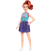 MATTEL HYT90 Barbie Fashionista Puppe im Jersey-Oberteil und Faltenrock MATTEL HYT90 Barbie Fashionista Puppe im Jersey-Oberteil und Faltenrock von Barbie