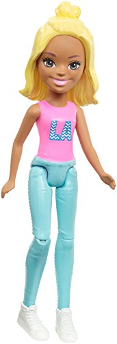 Mattel Barbie FHV57 On The Go Puppe (blond mit Rosafarbenem Shirt) von Barbie