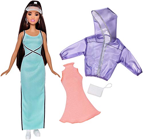 Mattel Barbie FJF71 Fashionistas Puppe und Mode Geschenkset in lila Oversized Jacke Mattel Barbie FJF71 Fashionistas Puppe und Mode Geschenkset in lila Oversized Jacke von Barbie
