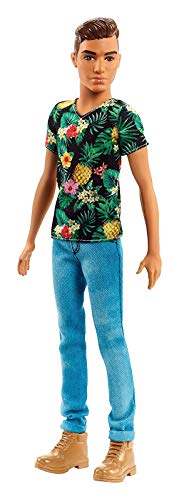 Mattel Barbie FJF73 Ken Fashionistas Puppe in Shirt mit Ananas-Print und Boots Mattel Barbie FJF73 Ken Fashionistas Puppe in Shirt mit Ananas-Print und Boots von Barbie