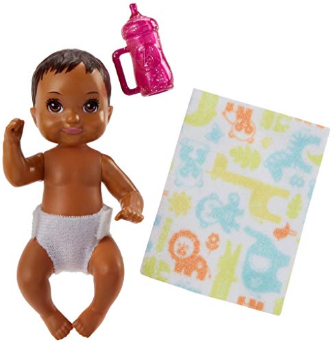 Barbie Mattel Babypuppe Dunkelbraun FHY81 | Babysitter | Puppenfamilie von Barbie