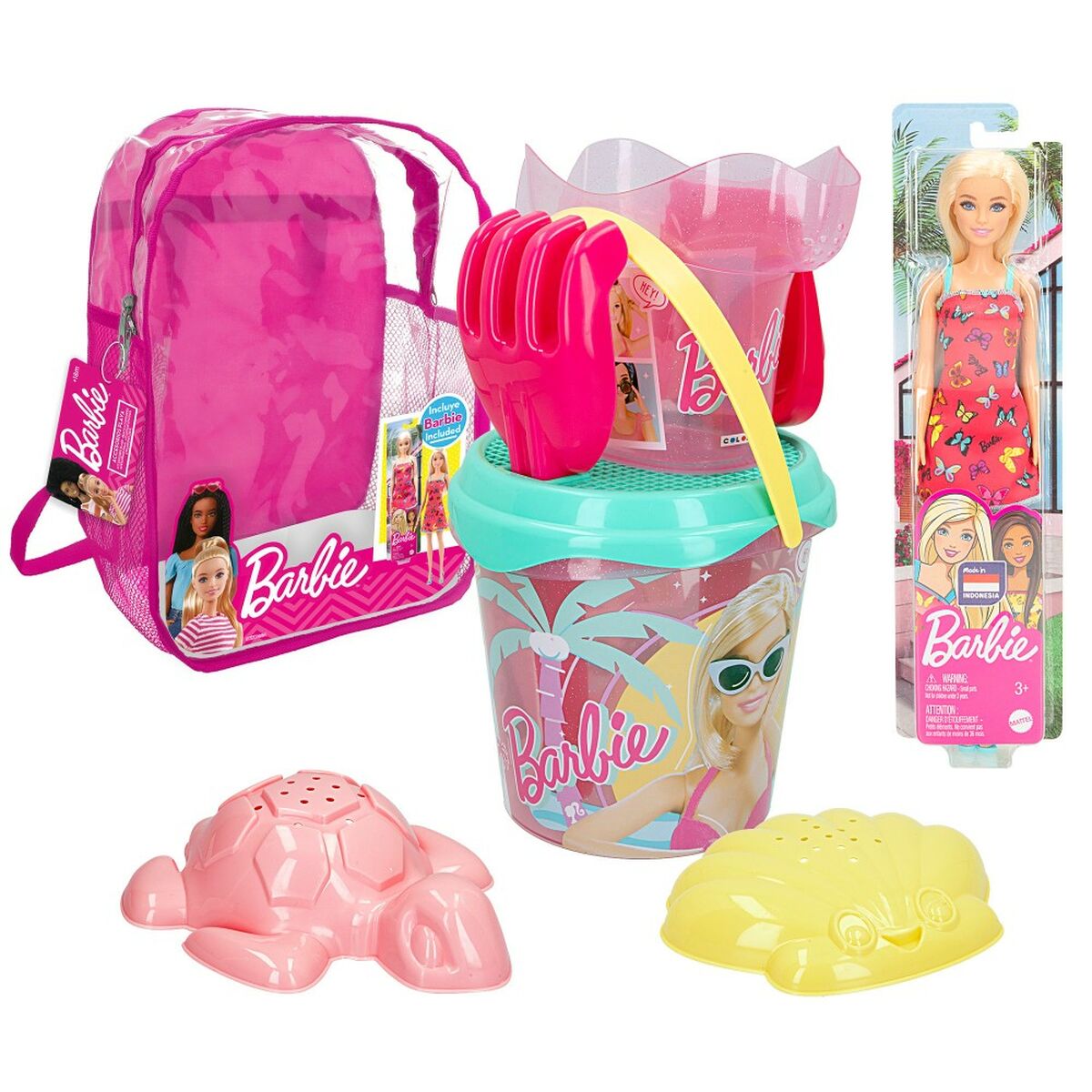 Strandspielzeuge-Set Barbie 8 Stücke Ø 18 cm Strandspielzeuge-Set Barbie 8 Stücke Ø 18 cm von Barbie