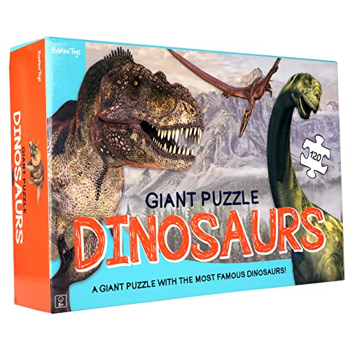 Barbo Toys - Classic Line Riesenpuzzle Dinosaurier - 120 Teile Puzzle für Kinder ab 3 Jahren - Bodenpuzzle der berühmtesten Dinosaurier - Kinderpuzzle von Barbo Toys