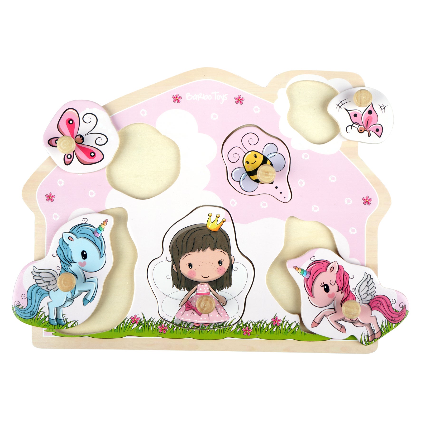 Barbo Toys Knopfpuzzle Prinzessin & Einhorn aus Holz Lillie & Ellie 6 Teile Barbo Toys Knopfpuzzle Prinzessin & Einhorn aus Holz Lillie & Ellie 6 Teile von Barbo Toys