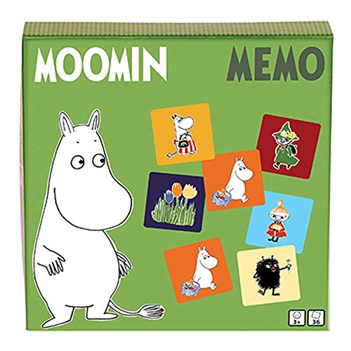Barbo Toys - Moomin Memo – Mumins Memory Spiel - 36 Karten - Geeignet für Kinder ab 3 Jahren - Mit den Lustigen Charakteren aus dem Mumins-Universum dekoriert sind. von Barbo Toys