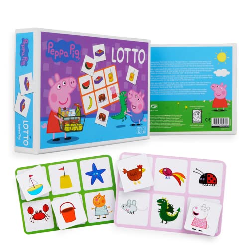 Barbo Toys - Peppa Wutz - Lotto Memory Spiel für Kinder ab 3 Jahre - Lotto Spiel Kinder - 42 Karten - Pädagogische Kinderspiele - Peppa Pig - Lernspiele ab 3 Jahre - Offizielles Peppa Wutz Spielzeug Barbo Toys - Peppa Wutz - Lotto Memory Spiel für Kinder ab 3 Jahre - Lotto Spiel Kinder - 42 Karten - Pädagogische Kinderspiele - Peppa Pig - Lernspiele ab 3 Jahre - Offizielles Peppa Wutz Spielzeug von Barbo Toys