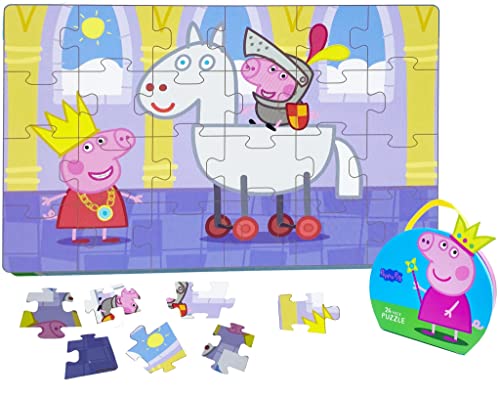 Barbo Toys - Peppa Wutz Kofferpuzzle Prinzessin – 24 Teile Puzzle für Kinder ab 3 Jahren – Puzzle im Koffer mit Prinzessin Peppa – Offizielles Peppa Wutz von Barbo Toys