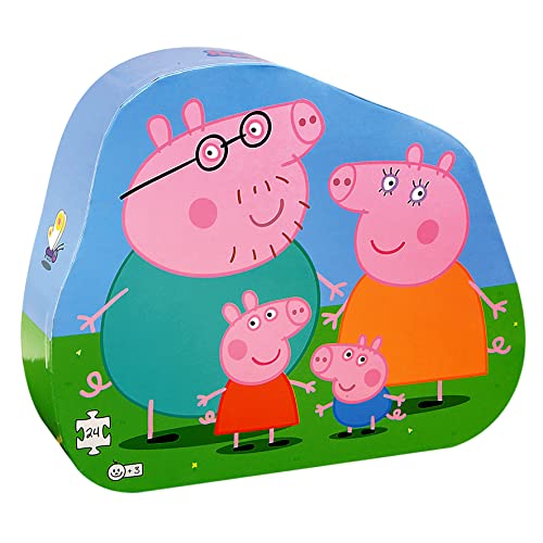 Barbo Toys Peppa Wutz Spielzeug Puzzle für Kinder ab 2 Jahre | Stimuliert das Gedächtnis und die Motorischen Fähigkeiten | Enthält 24 Stück | Offiziell Lizenziert von Barbo Toys