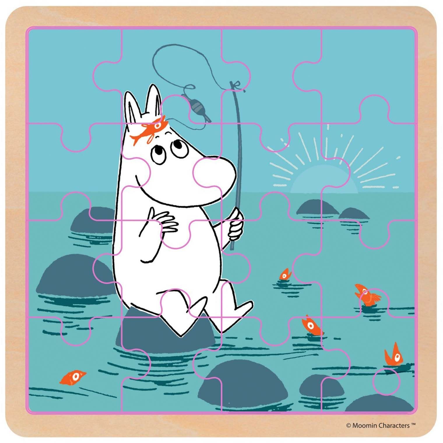 Mumin Holzpuzzle Angeln 16 Teile von Barbo Toys