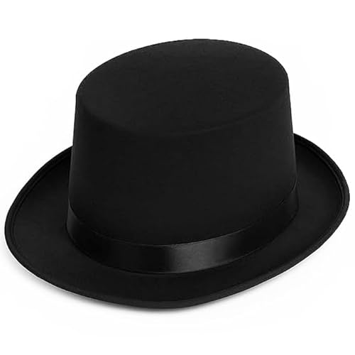 Barelove Zylinderhut, Zauberer, viktorianischer Verkleidung, verrückter Top-Tanz-Sequenz, Zylinderhut, Weihnachtskostüm für Männer und Frauen, Uni für Maskerade, Karneval, Halloween, Schwarz Barelove Zylinderhut, Zauberer, viktorianischer Verkleidung, verrückter Top-Tanz-Sequenz, Zylinderhut, Weihnachtskostüm für Männer und Frauen, Uni für Maskerade, Karneval, Halloween, Schwarz von Barelove
