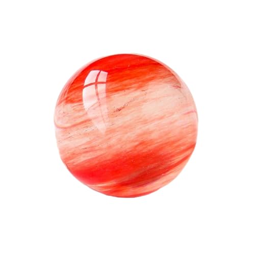 BaronHong 1 Stück 40 mm gelber Citrin-Quarzkristall-Kugel, Heilstein (rot schmelzend, 38 mm – 42 mm) von BaronHong