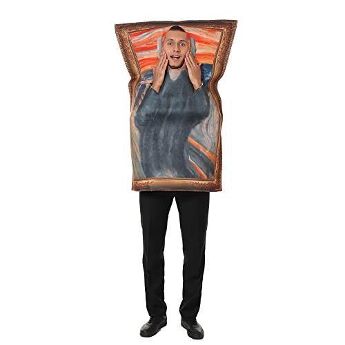 BaronHong Berühmte Gemälde Kostüm Mona Lisa The Scream Halloween Erwachsene Männer Frauen Lustige Cerative Dress Up (The-Scream, M) von BaronHong