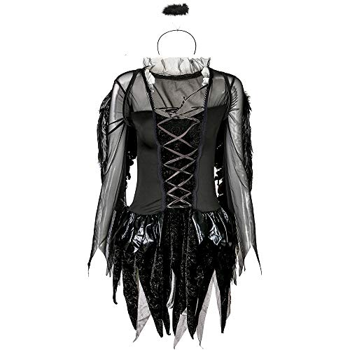 BaronHong Crossdress Herren Black Angel Kleid Drag Queens Party Kostüm (schwarz, 2XL) von BaronHong