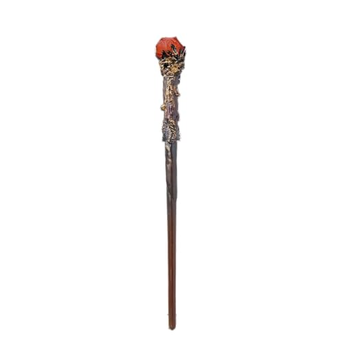 BaronHong Design 13 Zoll Amethyst Meteoric Spire Zauberstab Harz Sammlerstück Zauberer Requisite (Roter Jaspis, Mittel) von BaronHong