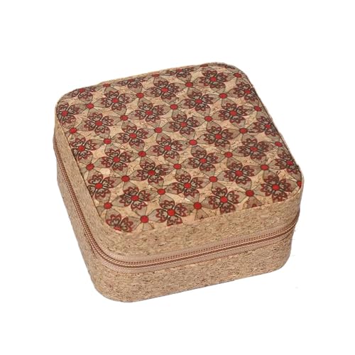 BaronHong Geburtstags- und Weihnachtsgeschenke für Frauen, Kork-Reise-Schmucketui, Schwester, Freundin, Mutter, Oma, personalisierte Geschenke (D, M) von BaronHong