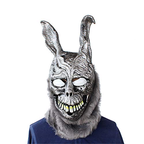BaronHong Ghost Kaninchen Frank Cosplay Halloween Party Realistische Latex Kopfbedeckung 3D Maske (grau, M) von BaronHong
