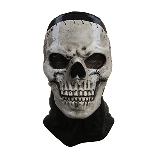 BaronHong Ghost Skull Gesichtsmaske Alle Latex-Unisex-Masken Motorrad-Gesichtsmasken (A, M) von BaronHong