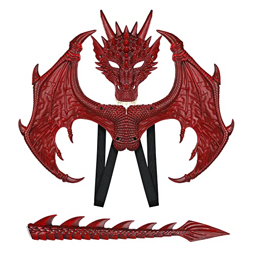BaronHong Glossy Material Halloween Karneval Kostüm Cosplay Dämon Drachenflügel für Erwachsene von BaronHong