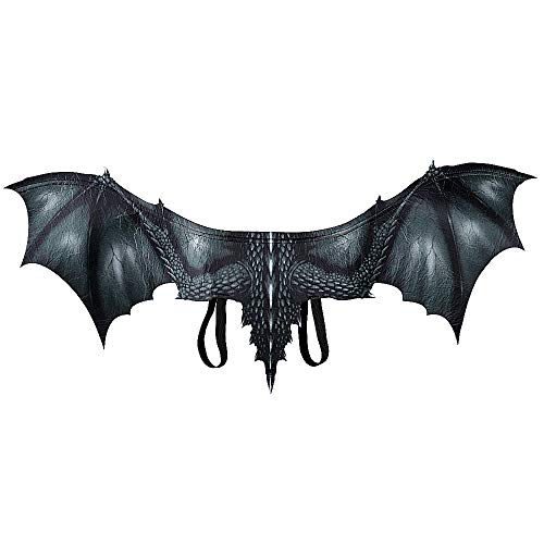 BaronHong Halloween Karneval Drachen Kostüm Cosplay Flügel für Erwachsene (schwarz, M) von BaronHong