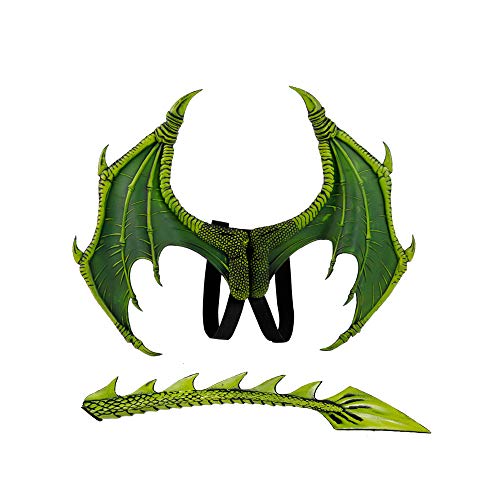 BaronHong Halloween Karneval Kostüm Cosplay Eagle Wings für Erwachsene ((Wing-tail) -grün, M) von BaronHong