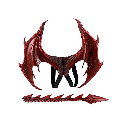 BaronHong Halloween Karneval Kostüm Cosplay Eagle Wings für Erwachsene ((Wing-Tail) -rot, M) von BaronHong