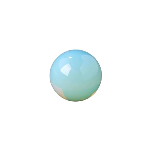 BaronHong Kristallkugel, Edelsteinkugel, Holzständer, Skulptur, Figur für Reiki, Wahrsagerei, Heimbüro, Schreibtischdekoration (Blauopal, 28–32 mm) von BaronHong